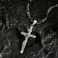 ✝️ 60% OFF! ✨ Gold Crucifix Necklace – Detailed INRI Motif, Adjustable Figaro Chain & Sparkling Finish 💛
