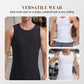 🔥 Pro-Favorite Men's Solid Slimming Abdominal Control Vest – Blended Fabric – Breathable 💪