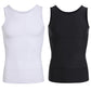 🔥 Pro-Favorite Men's Solid Slimming Abdominal Control Vest – Blended Fabric – Breathable 💪