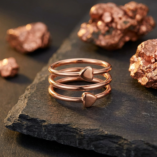 💞Valentine's Day Special Offer!✨Adjustable Spiral Heart Copper Ring💓💍