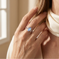 🎉 LIMITED TIME 50% OFF! 💍 Geometric Oval Ring with Zirconia Accents – Moonstone Center, Sparkling Details & Versatile Elegance ✨
