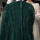 Vintage Embroidered Lantern Sleeve Dress