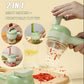 🥗 50% OFF! ✨ 4-in-1 Handheld Electric Vegetable Cutter & Garlic Chopper Set – Direct-to-Pot Open Feeding Port, 304 Stainless Blades Slice Mince Peel, 5-Second Self-Cleaning & Cordless USB-C Rechargeable – Olive Green 🔪