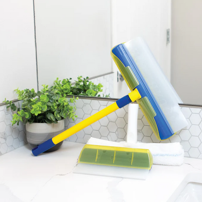🌞 Spring into Savings: 50% Off! 🚫 Goodbye Water Spots & Lint | Ultimate Glass Cleaning Kit 🧼 | Zero Scratches Silicone Blade Technology ✅ | Crystal Clear Finish on Windows, Mirrors & Windshields | 5-Piece Set with Microfiber Cover | Comfort Grip Hand