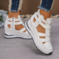 ⏰Women's Fashion Breathable Wedge Sandals with Side Zipper Closure