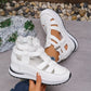 ⏰Women's Fashion Breathable Wedge Sandals with Side Zipper Closure