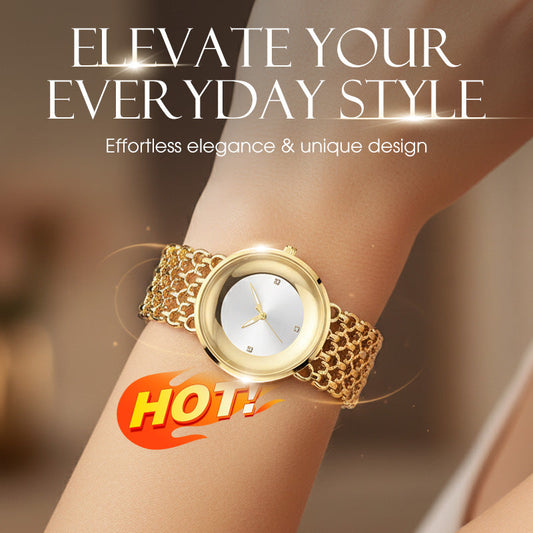 ⌚ 50% OFF NOW! 💎 Women's Retro Rhinestone Watch – Quartz Movement, Mineral Glass & 3ATM Water Resistance ✨