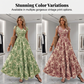 🌸 LIMITED-TIME 50% OFF! 👗 Women's V-Neck Floral Smocked Maxi Dress – Elegant, Bohemian, Lightweight 🦋
