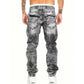 Men's Fashion Stretch Jeans,Minimalist Style Suitable For Summer, Emo Style