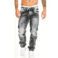 Men's Fashion Stretch Jeans,Minimalist Style Suitable For Summer, Emo Style
