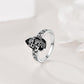 💎 50% OFF BOHEMIAN VINTAGE RING! 💎 Floral Vine Design, Black Teardrop Gem & Sparkling Accents for Timeless Elegance✨