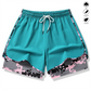 🔥 50% OFF NOW! 🏃‍♀️ 2-in-1 Athletic Shorts – Breathable, Camo Liner & Pockets for Women ✨