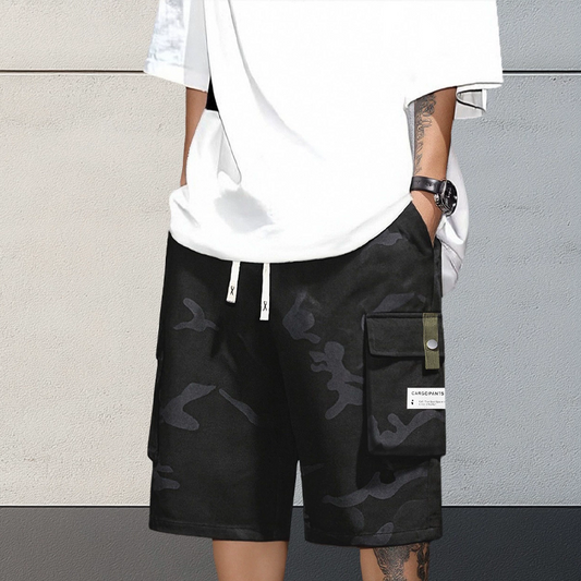 🔥New arrival Sale🔥  Men's Camo Cargo Shorts with Drawstring Waist