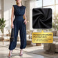 💎 -50% on Elegant High Waist Jumpsuit！💎 Padded Shoulders, Corset Waist & Dramatic High-Slit for a Powerful Statement✨