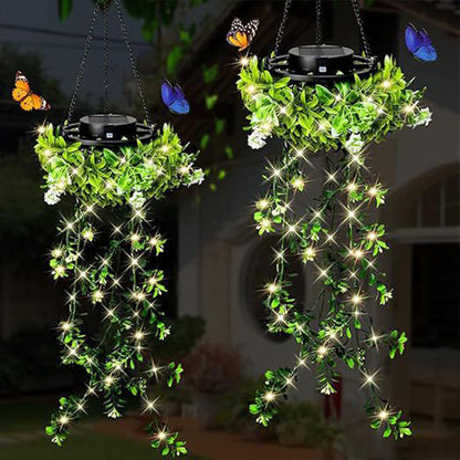 💎SOLAR-POWERED HANGING MILAN GRASS LIGHT! 💎 Lifelike Foliage, Auto On/Off & IP65 Waterproof ✨