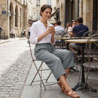 📢📢40% OFF !! ⏰Women's Casual Drawstring Waist Capri Pants