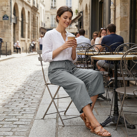 📢📢40% OFF !! ⏰Women's Casual Drawstring Waist Capri Pants
