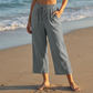 📢📢40% OFF !! ⏰Women's Casual Drawstring Waist Capri Pants