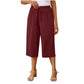 📢📢40% OFF !! ⏰Women's Casual Drawstring Waist Capri Pants