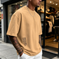 ✨ Men's Loose Fit Short Sleeve Shirt – Premium Cotton Blend, Urban Graphic Print & Oversized Casual Style🏙️