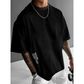✨ Men's Loose Fit Short Sleeve Shirt – Premium Cotton Blend, Urban Graphic Print & Oversized Casual Style🏙️