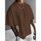 ✨ Men's Loose Fit Short Sleeve Shirt – Premium Cotton Blend, Urban Graphic Print & Oversized Casual Style🏙️