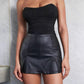 👗 50% OFF NOW! ✨ Women's High-Waisted PU Leather Skort – Skirt Style with Shorts Comfort, Side Split & Versatile 🖤