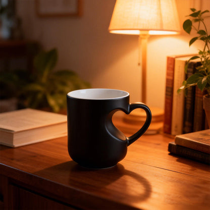 ☕ LIMITED TIME 50% OFF! 💕 Color Changing Heart Handle Ceramic Mug – Heat-Activated Magic, Comfortable Grip & Perfect Gift 🎁