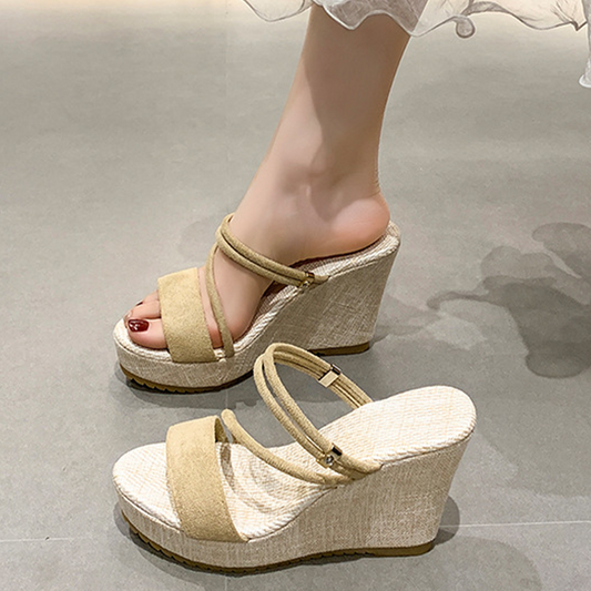 👡 LIMITED TIME: 50% OFF! 🔥 Women's Platform Wedge Sandals – 10cm Heel, Convertible Straps & Non-Slip Outsole for Summer ✨