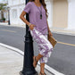 📢📢50% OFF !! ⏰Casual Round Neck Layered Tunic Top and Wide Leg Pants Set