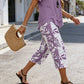 📢📢50% OFF !! ⏰Casual Round Neck Layered Tunic Top and Wide Leg Pants Set