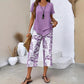 📢📢50% OFF !! ⏰Casual Round Neck Layered Tunic Top and Wide Leg Pants Set
