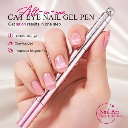 💅 50% OFF! ✨ All-in-One Cat Eye Gel Nail Polish Pen – 6-in-1 Multifunctional Formula, Cap-Integrated Magnetic Wand, Precision Twist-Up Dispenser & Gentle Nail-Nourishing Ingredients – 5 Shades 💖