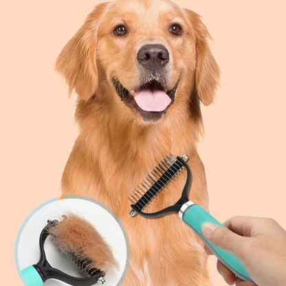 📢📢50% OFF !! ⏰Double-Sided Deshedding Pet Grooming Brush
