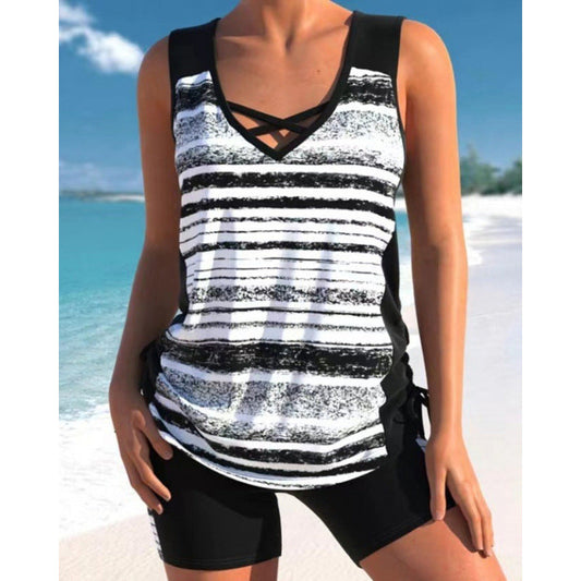 Women's Printed Two-Piece Tankini Swimsuit