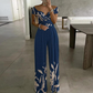 ✨ LIMITED-TIME 50% OFF! 👗 Women's Off-Shoulder Wide-Leg Jumpsuit – Elegant, Criss-Cross Neckline, High Waist 🦋