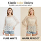 👒 LIMITED TIME 50% OFF! 🌊 Women's Vintage-Inspired Lace Cover-Up Blouse – Flare Sleeves, Bohemian Beachwear 🌸