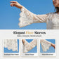 👒 LIMITED TIME 50% OFF! 🌊 Women's Vintage-Inspired Lace Cover-Up Blouse – Flare Sleeves, Bohemian Beachwear 🌸