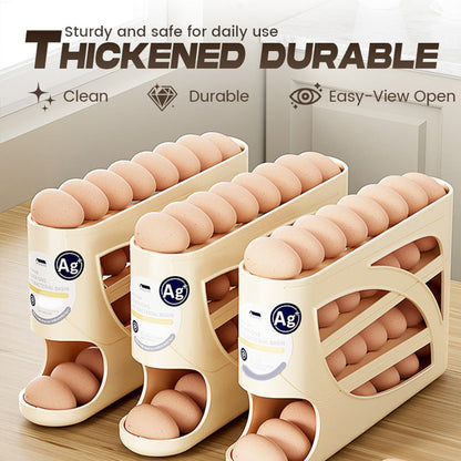 🥚 2026 SALE 50% OFF! 🧊 Space-Saving Fridge Egg Storage Organizer – Over 22,500 Sold! Gravity-Fed Auto Roll, 30-Egg Capacity & Slim Door-Fit Design 🏠✨