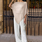 🎉 LIMITED TIME 50% OFF! 👚 Women's Asymmetrical Cowl Neck Poncho Top – Silky Acetate Fabric & Relaxed Batwing Sleeves 🌸