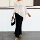 🎉 LIMITED TIME 50% OFF! 👚 Women's Asymmetrical Cowl Neck Poncho Top – Silky Acetate Fabric & Relaxed Batwing Sleeves 🌸