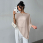 🎉 LIMITED TIME 50% OFF! 👚 Women's Asymmetrical Cowl Neck Poncho Top – Silky Acetate Fabric & Relaxed Batwing Sleeves 🌸