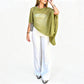 🎉 LIMITED TIME 50% OFF! 👚 Women's Asymmetrical Cowl Neck Poncho Top – Silky Acetate Fabric & Relaxed Batwing Sleeves 🌸