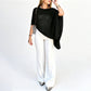 🎉 LIMITED TIME 50% OFF! 👚 Women's Asymmetrical Cowl Neck Poncho Top – Silky Acetate Fabric & Relaxed Batwing Sleeves 🌸