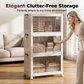🏠 50% OFF! ✨ Foldable Storage Cabinet – Tool-Free Assembly, Transparent Magnetic Doors & Smooth-Rolling Wheels – Dustproof Multi-Tier Organizer for Clothes, Toys, Books & Bedding 📦