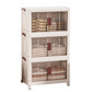 🏠 50% OFF! ✨ Foldable Storage Cabinet – Tool-Free Assembly, Transparent Magnetic Doors & Smooth-Rolling Wheels – Dustproof Multi-Tier Organizer for Clothes, Toys, Books & Bedding 📦