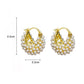 ✨ 50% OFF! ✨ French Vintage Faux Pearl Basket Hoop Earrings – Gold-Tone Woven Huggie Earrings with Artisanal 3D Basket-Weave Design, Luminous High-Shine Pearls & Secure Hinged Snap Clasp – Lightweight 11g French Chic for Any Occasion 💎