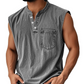 🎉 LIMITED TIME 50% OFF! 💞 Retro Style Sleeveless T-Shirt with Three Buttons – Vintage Vibes & Modern Fit, 44K+ Sold! 💪