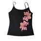 ✨ LIMITED-TIME 50% OFF! 🌸 Slim Fit Spaghetti Strap Tank with Sequin Flower – Sparkling, Stretch, Versatile 💃