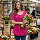👕 LIMITED-TIME 50% OFF! ✨ Women's Tunic Top – Floral Print, Pleated, Loose Fit, Casual ✨